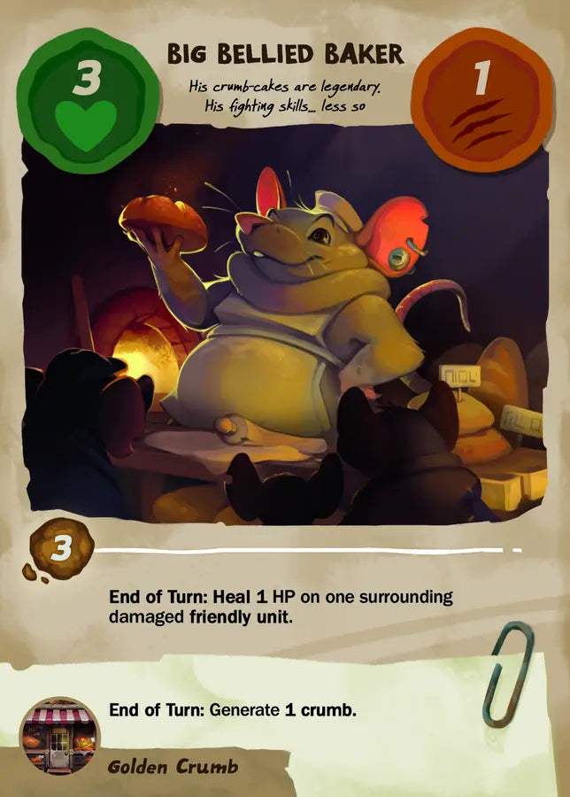 Big Bellied Baker, a plump mouse card